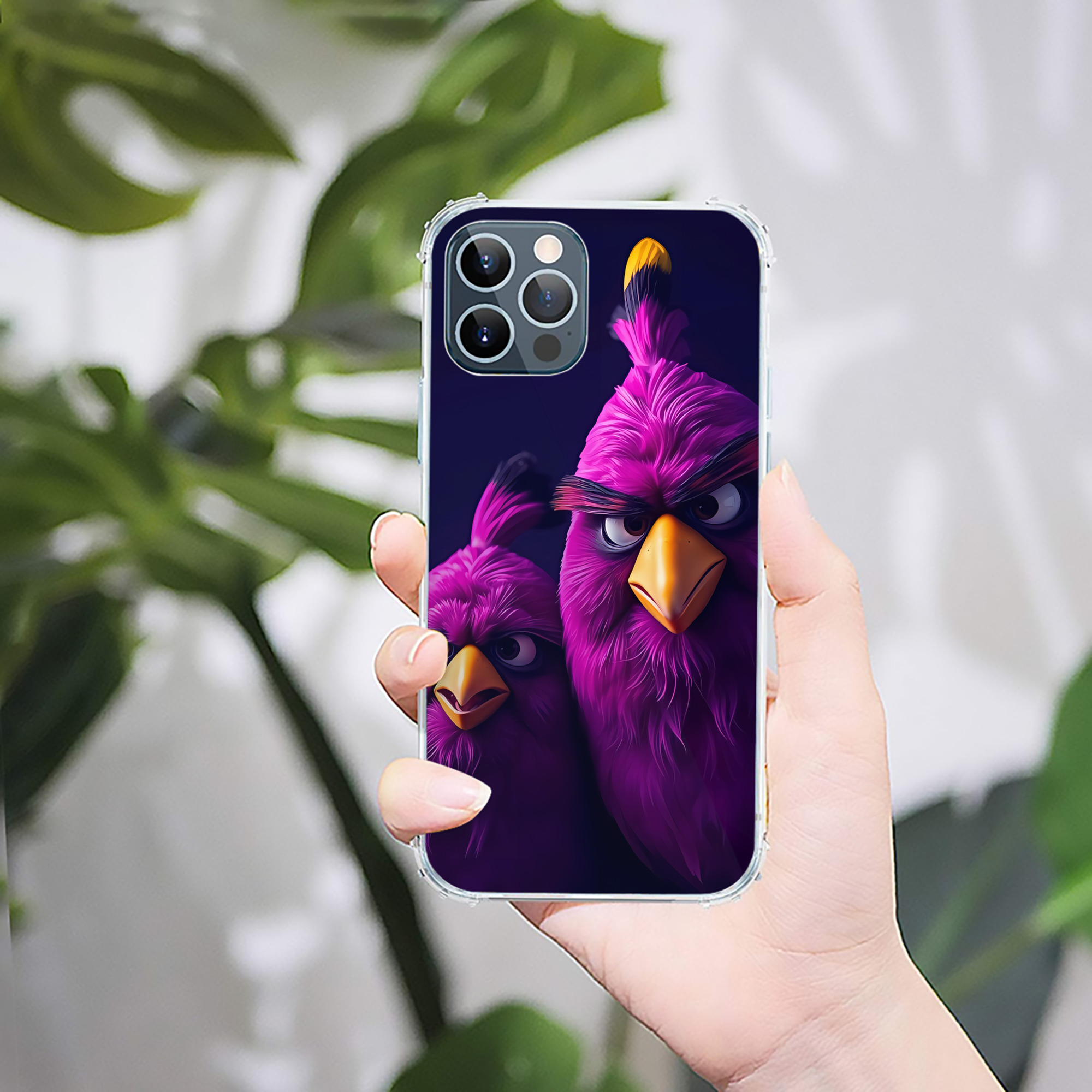 （画像用） Angry Birds アングリーバード 【iPhone 12シリーズ対応】透明スマホケース（クリアソフトケース）